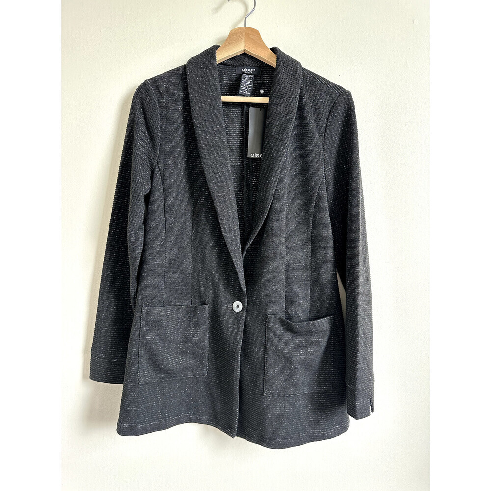 Olsen Europe Women's Long Blazergl In Black Size S-M 8 $220